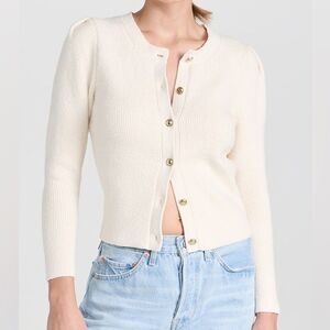 AYR Gelato The Uptown Girl Organic Cotton Cardigan Size Large